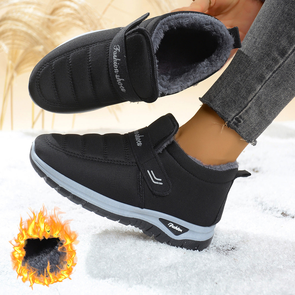 Women’s Fleece-Lined Insulated Snow Boots – Warm Winter Anti-Slip Boots