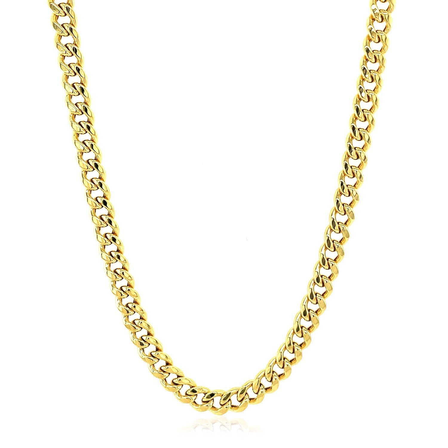 10k Yellow Gold Semi-Solid Miami Cuban Chain (4.50 mm)