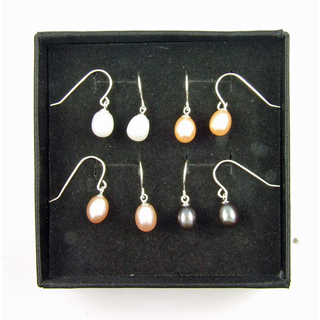 Joyería de perlas de agua dulce plata esterlina