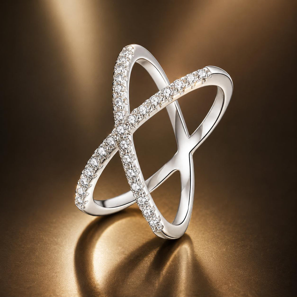 S925 Sterling Silver Moissanite Ring Size 8