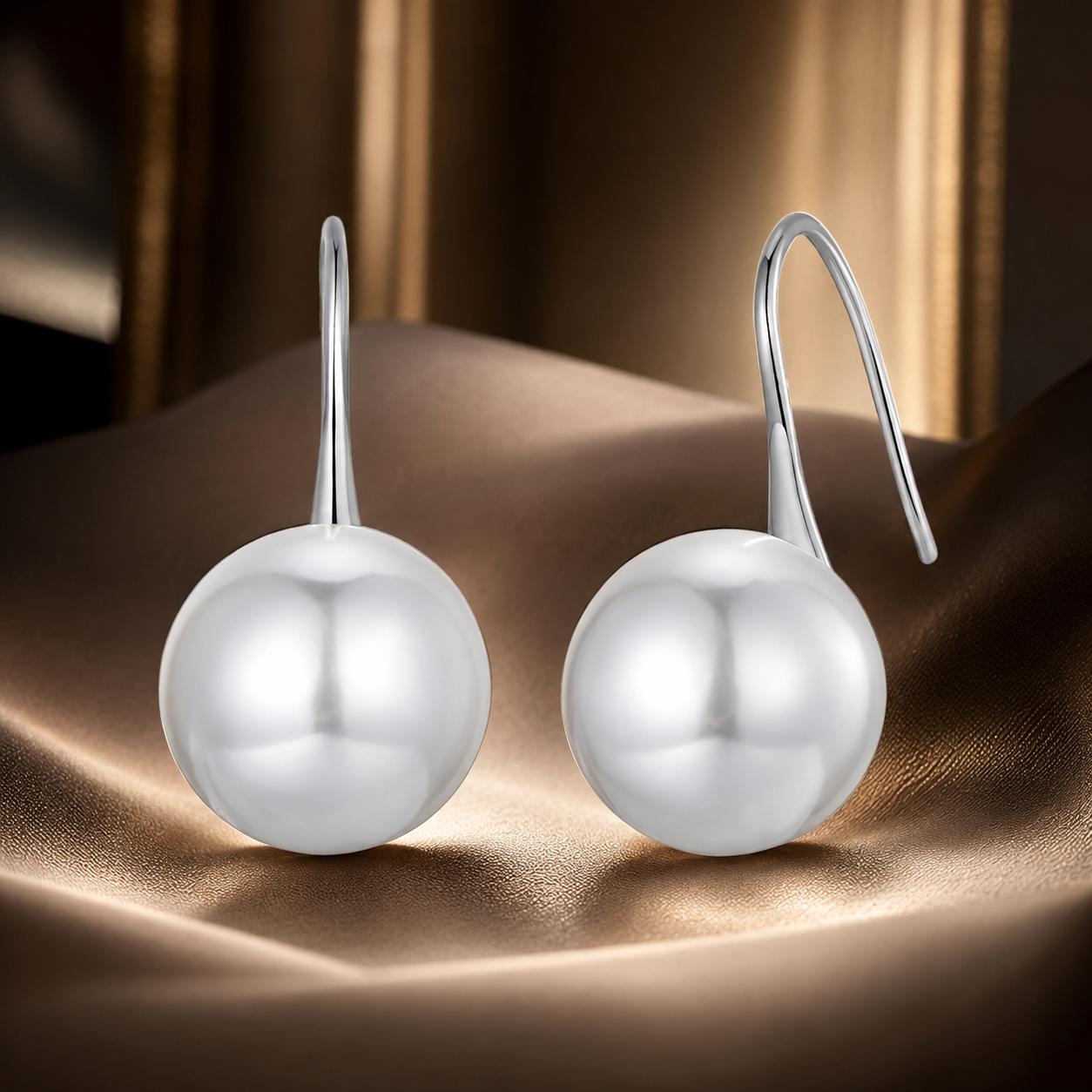 925 Sterling Silver Earrings with Quality Shell Pearl