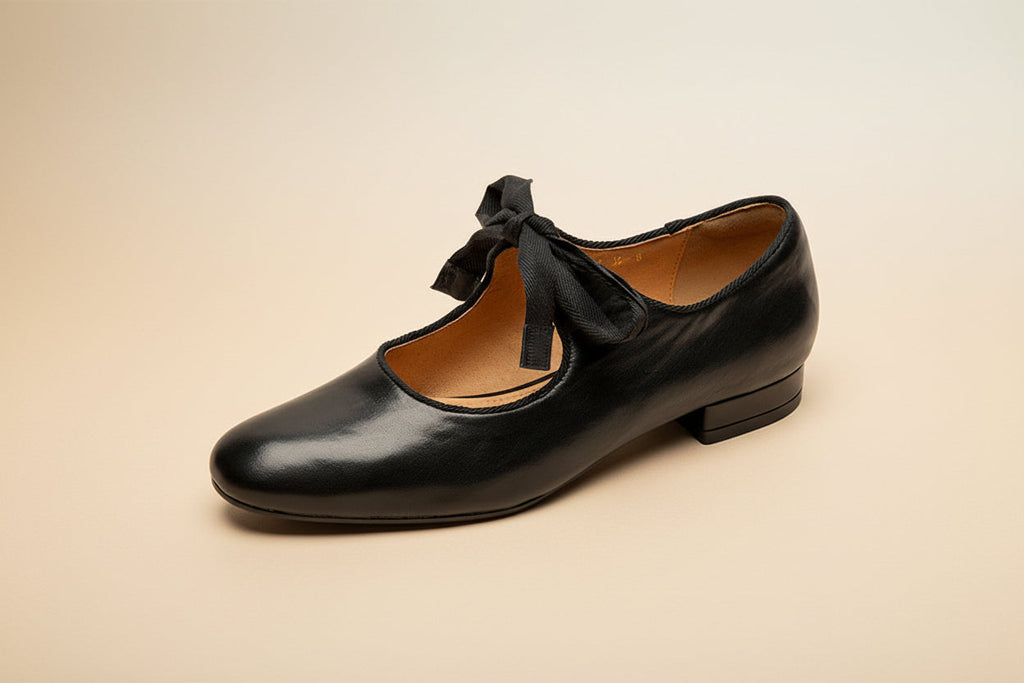 Women’s Vintage French Style Low Heel Leather Shoes