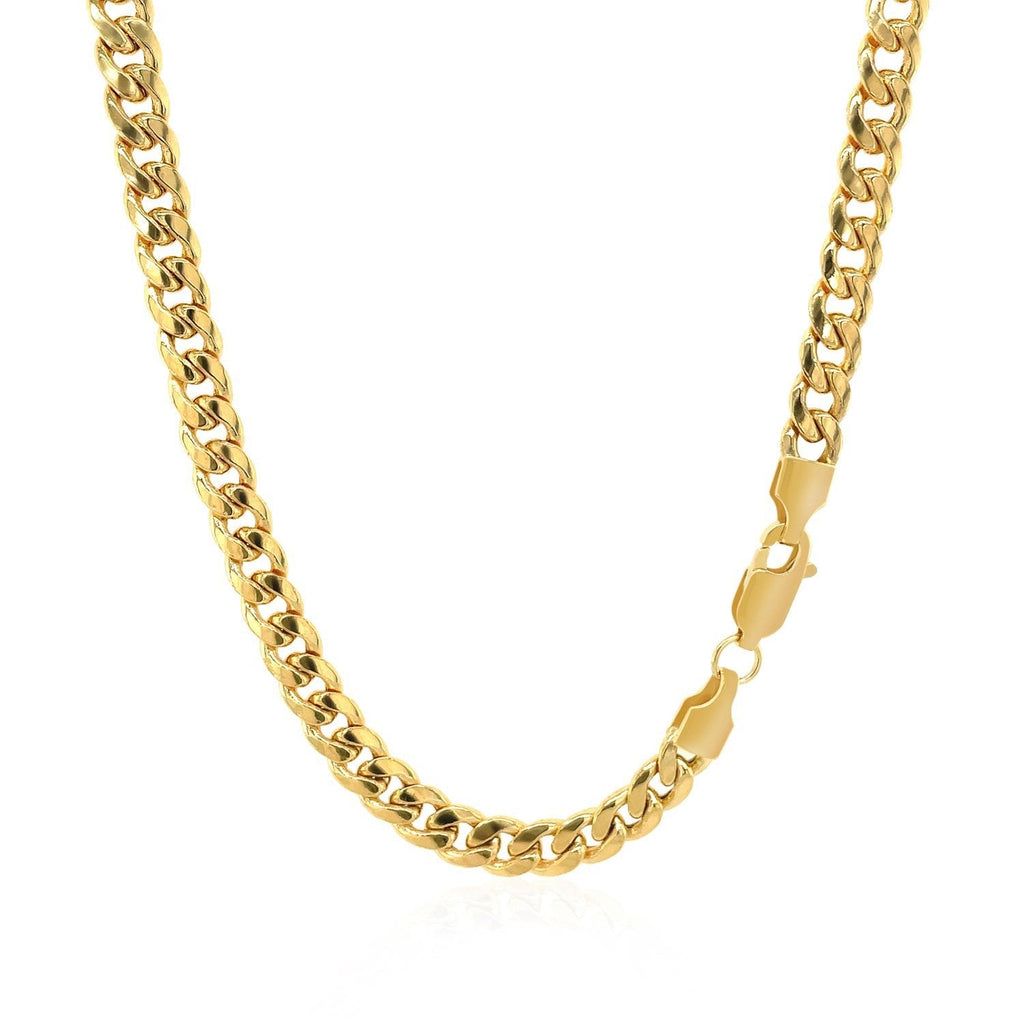 10k Yellow Gold Miami Cuban Semi-Solid Chain (4.50 mm)