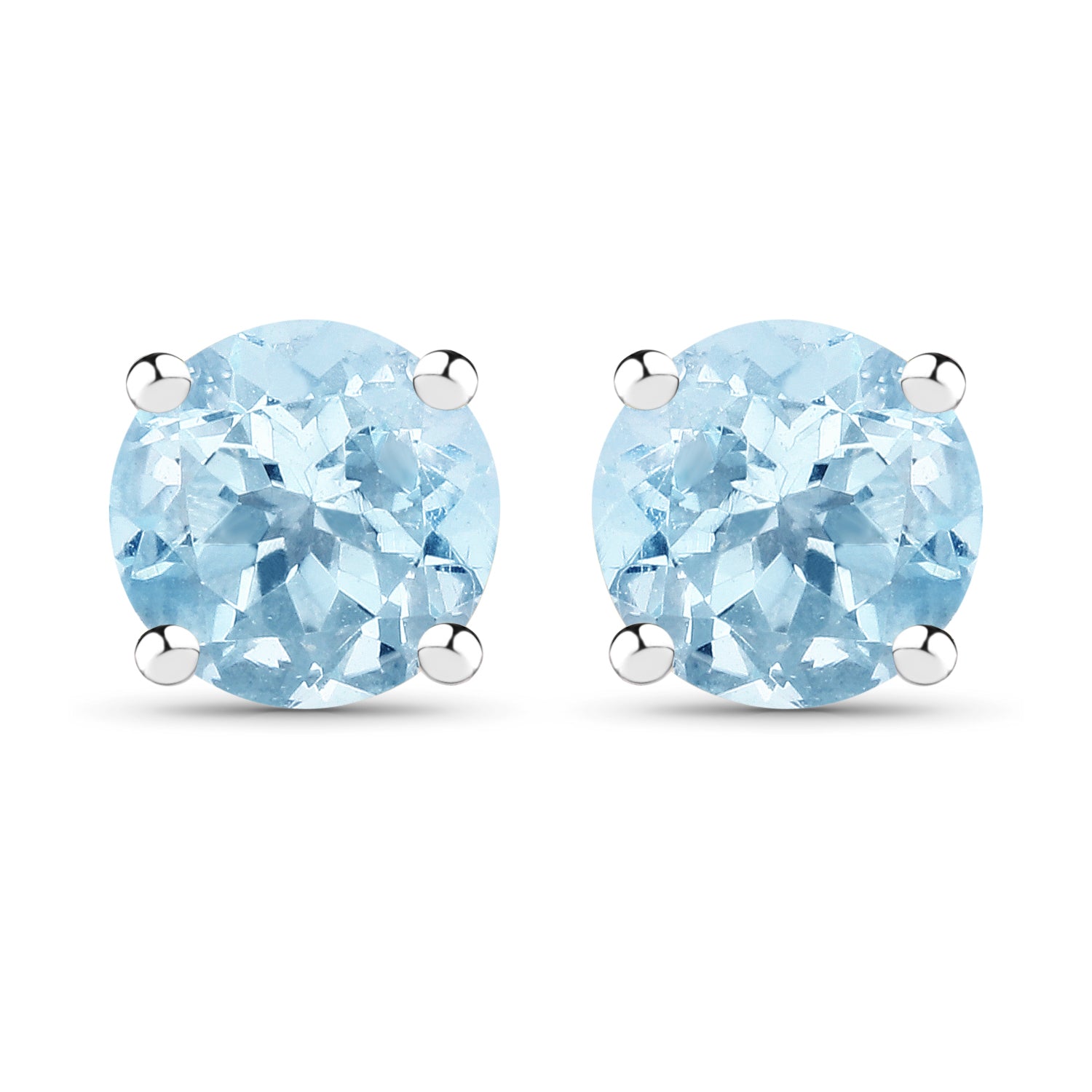 2.10 Carat Genuine Blue Topaz .925 Sterling Silver Earrings