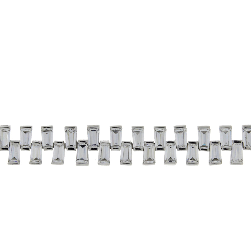 Cubic Zirconia Tennis Bracelet Sterling Silver