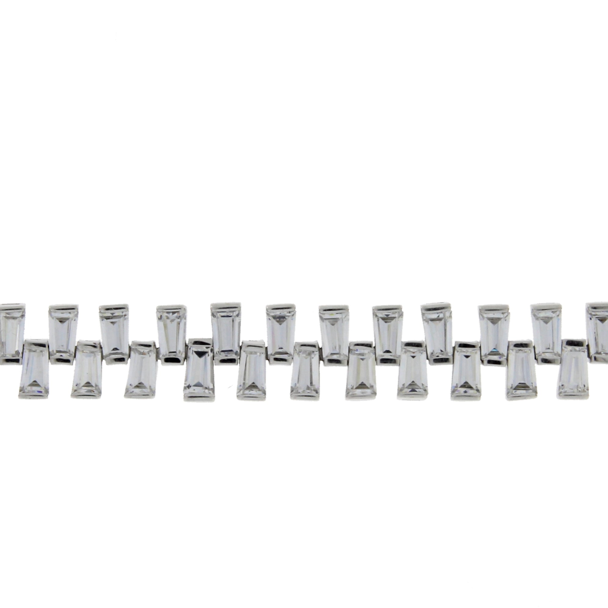 Cubic Zirconia Tennis Bracelet Sterling Silver
