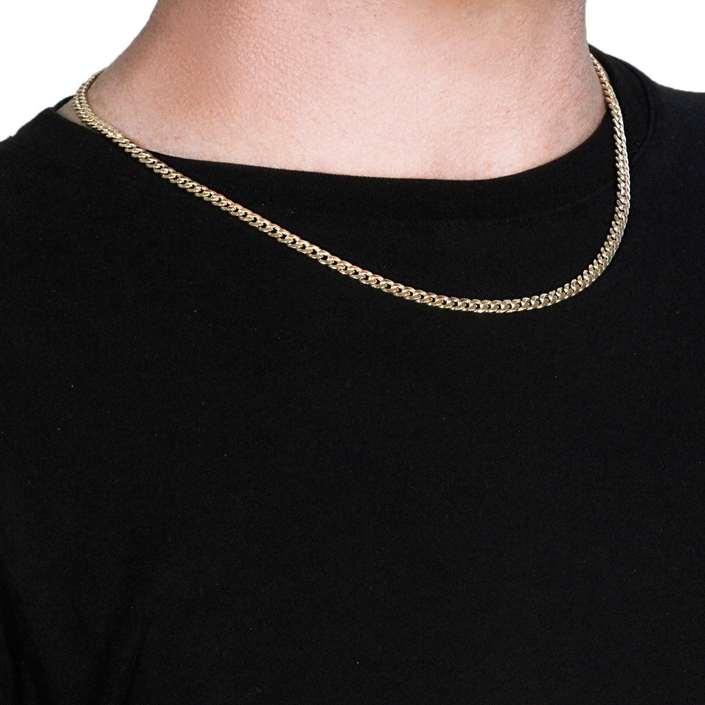 10k Yellow Gold Miami Cuban Semi-Solid Chain (4.50 mm)