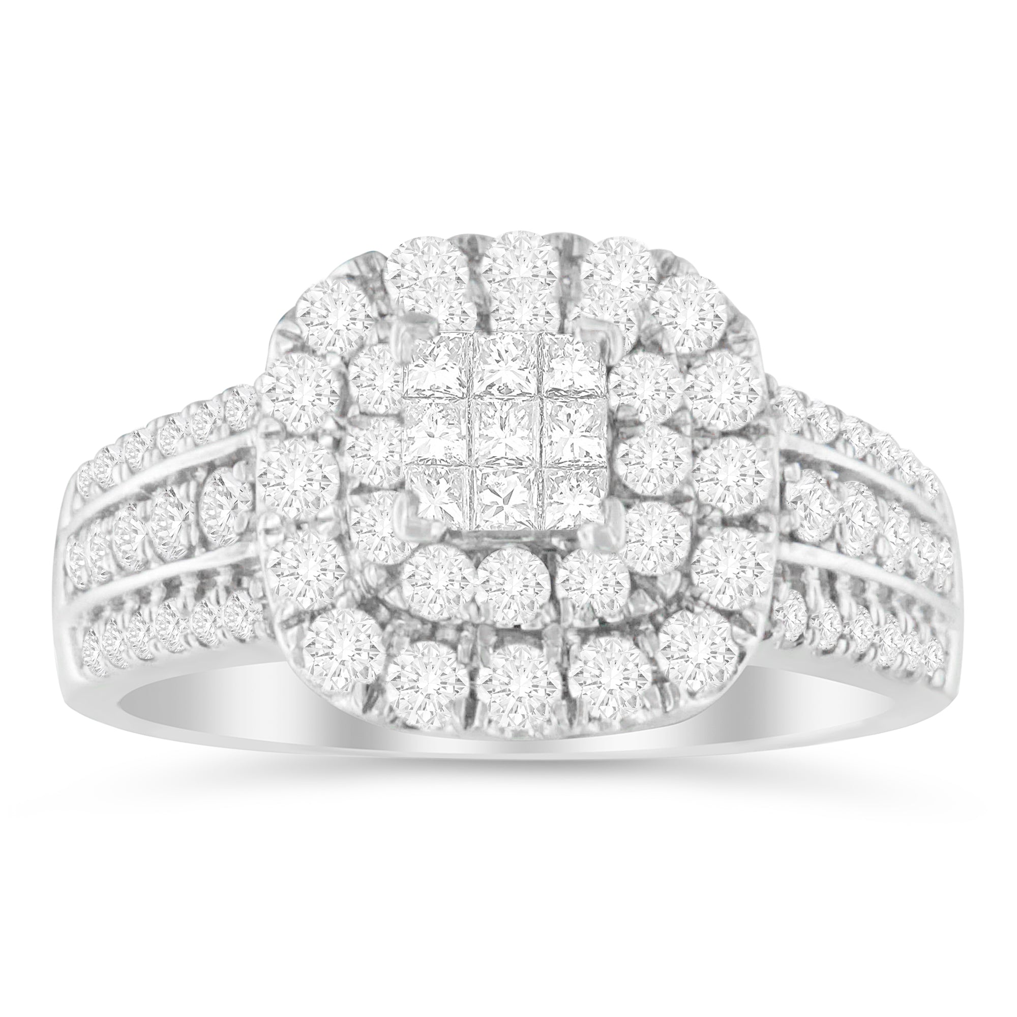 14K White Gold Diamond Vintage Ring (1 cttw, H-I Color, I1-I2 Clarity)