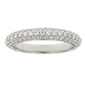 Cubic Zirconia Wedding Band Ring Sterling Silver