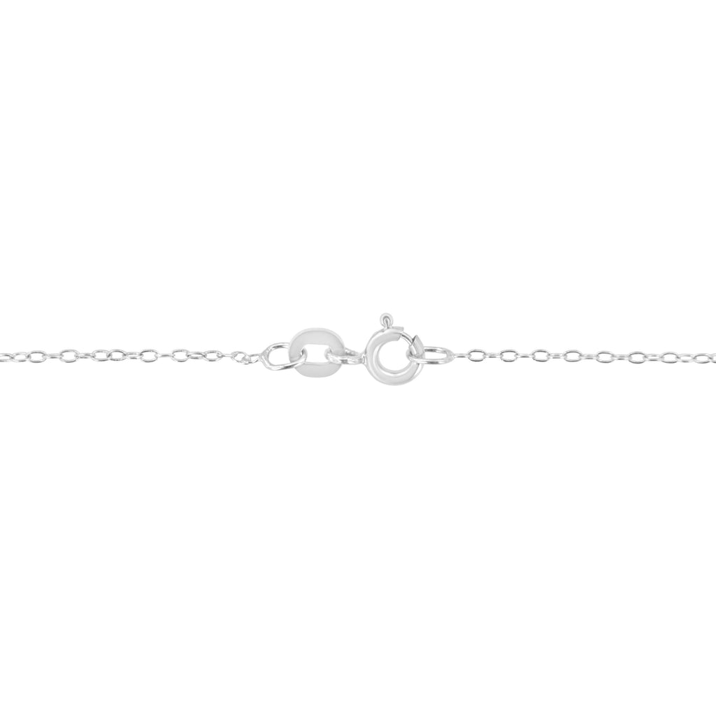 10K White Gold 1/3 Cttw Round-Cut Diamond Bezel 18" Pendant Necklace (J-K Color, I1-I2 Clarity)