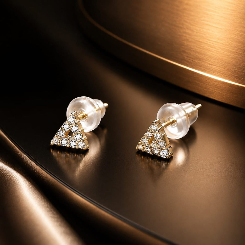 925 Sterling Silver & Plated Gold CZ Earrings for Women