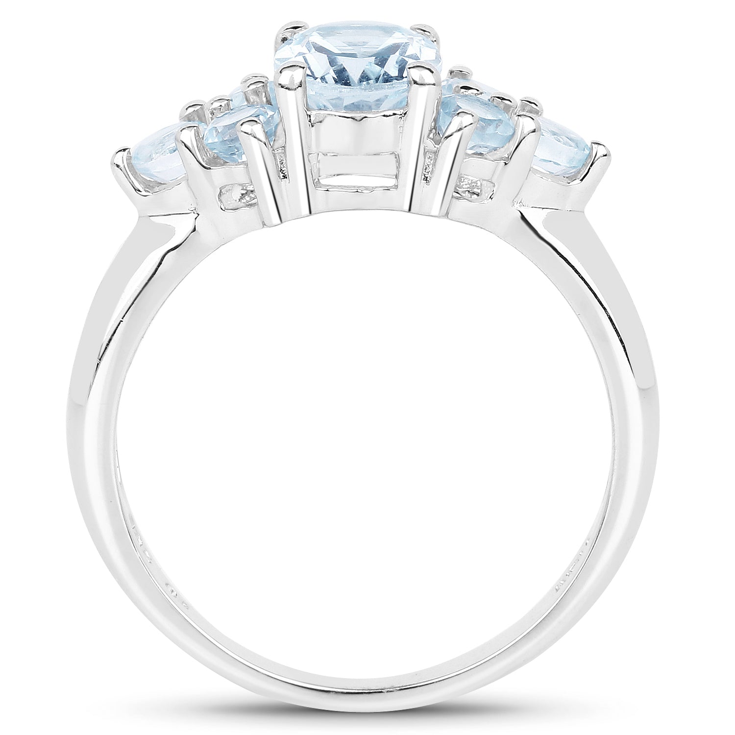 2.32 Carat Genuine Blue Topaz .925 Sterling Silver Ring
