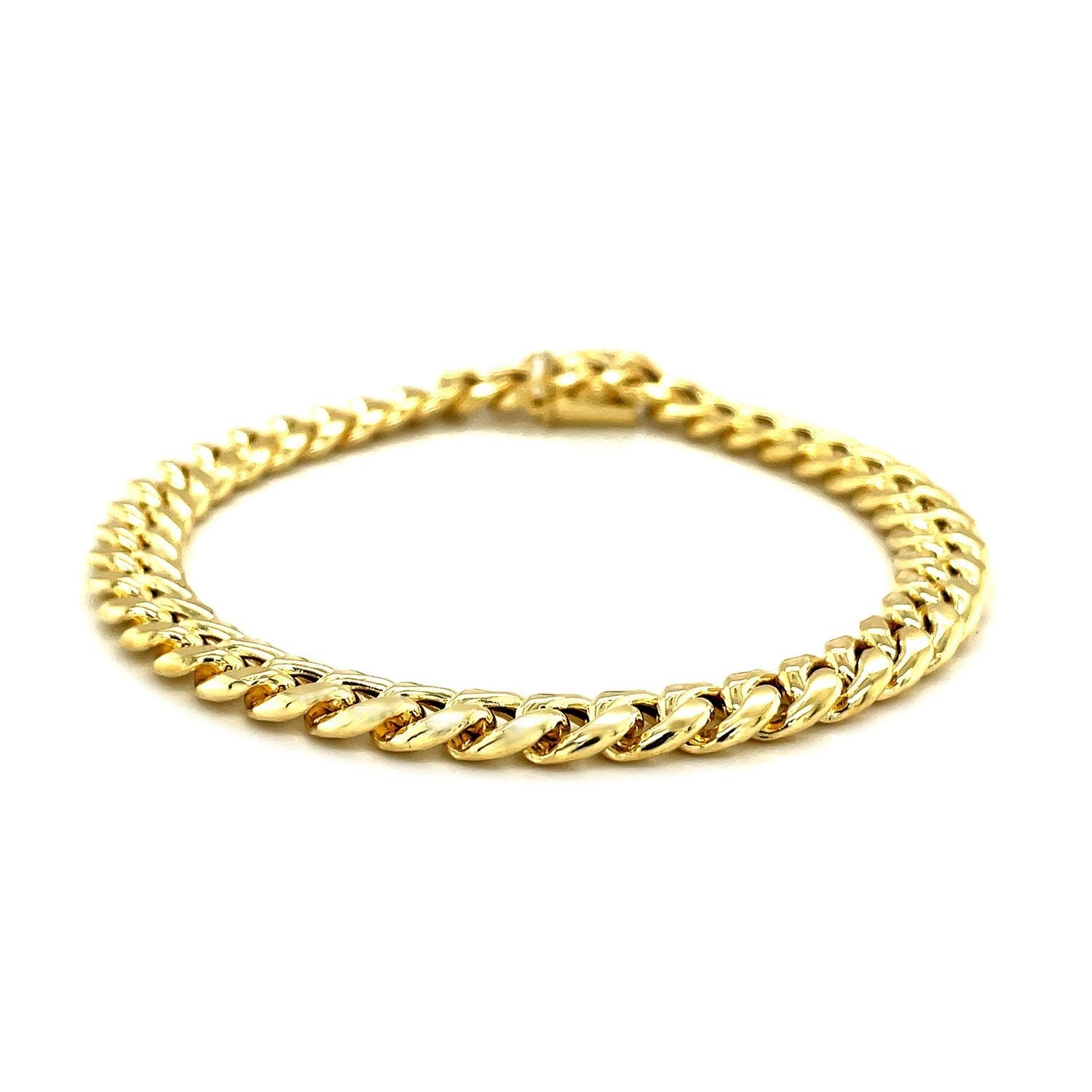 10k Yellow Gold Semi-Solid Miami Cuban Bracelet (7.20 mm)