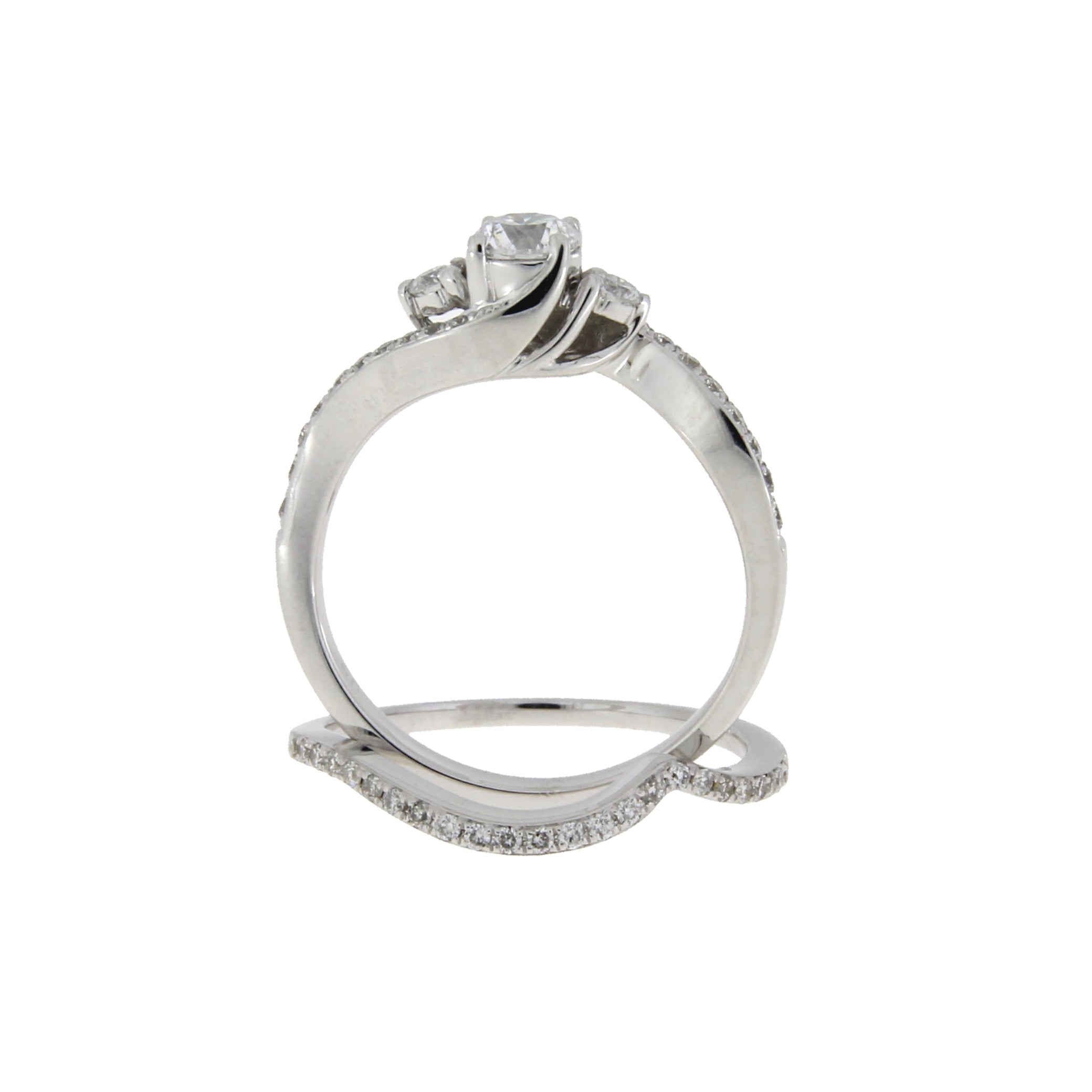 .70ct Diamond Engagement Ring Set 14K White Gold