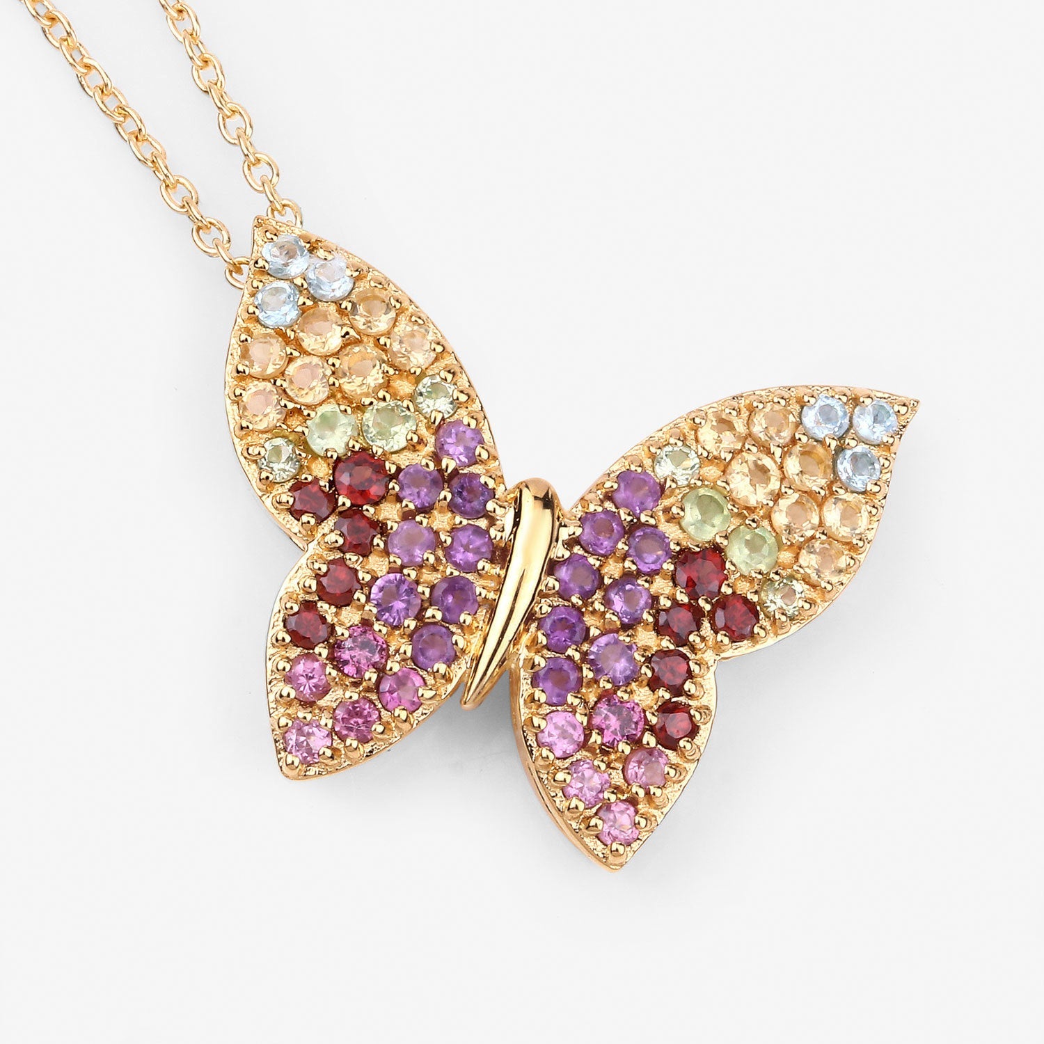 1.62 Carat Genuine Multi-Stone .925 Sterling Silver Pendant