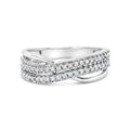 10K White Gold 1/2 Cttw Princess Diamond Split Shank Band Ring