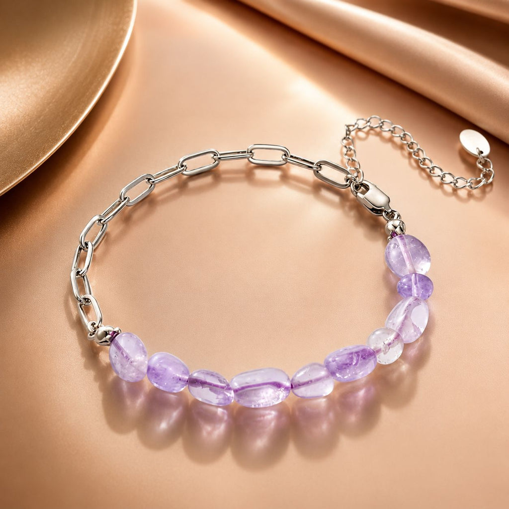925 Sterling Silver & White Gold Plated Crystal Bracelet 16+5cm for Women