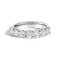 14K White Gold 1 1/2 Cttw Diamond 7 Stone Band Ring