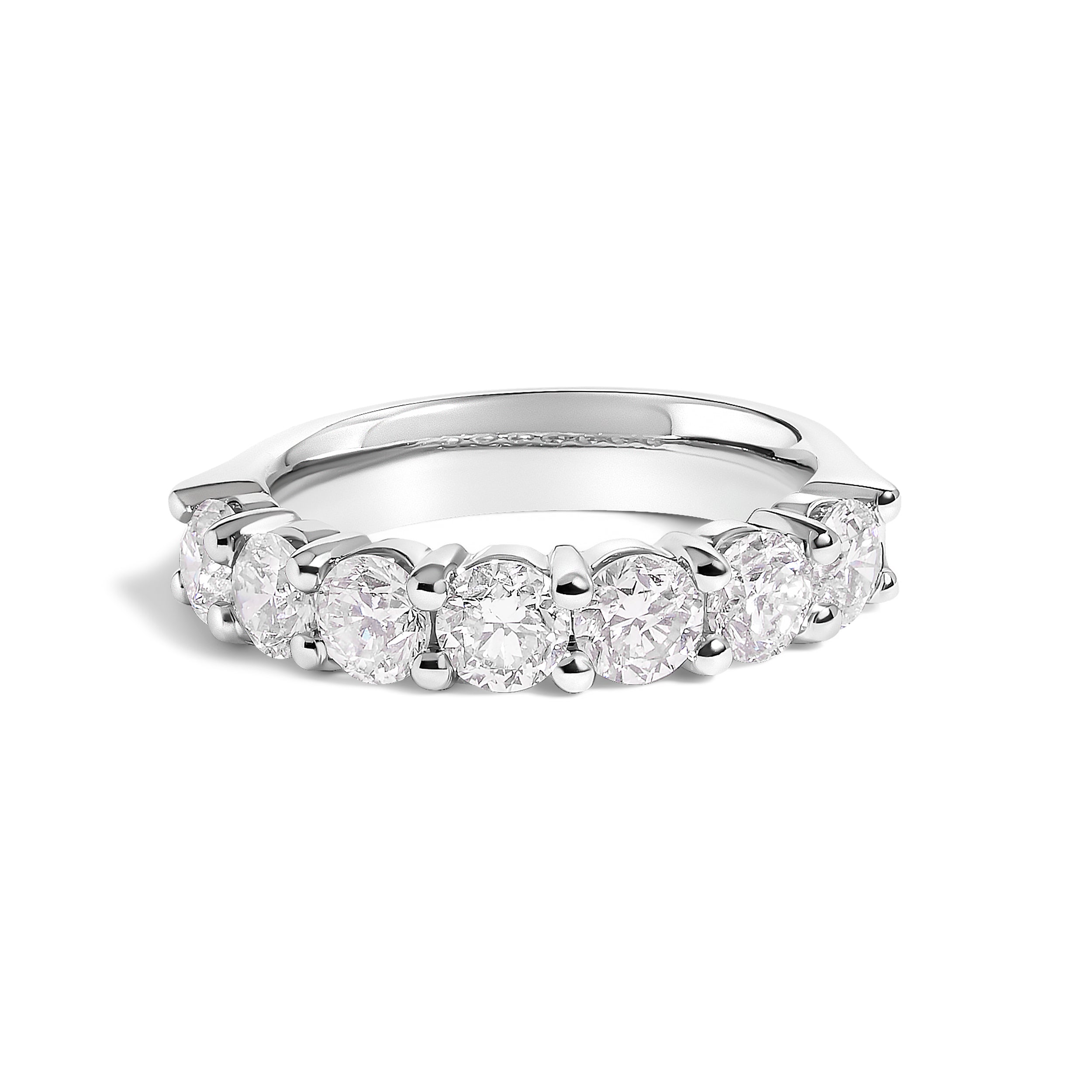 14K White Gold 2. 0 Cttw Diamond 7 Stone Band Ring