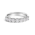 14K White Gold 1.0 Cttw Diamond 7 Stone Band Ring