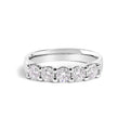 14K White Gold 1.00 Cttw Diamond 5 Stone Band Ring