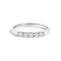 14K White Gold 1/4 Cttw  Diamond 5 Stone Band Ring