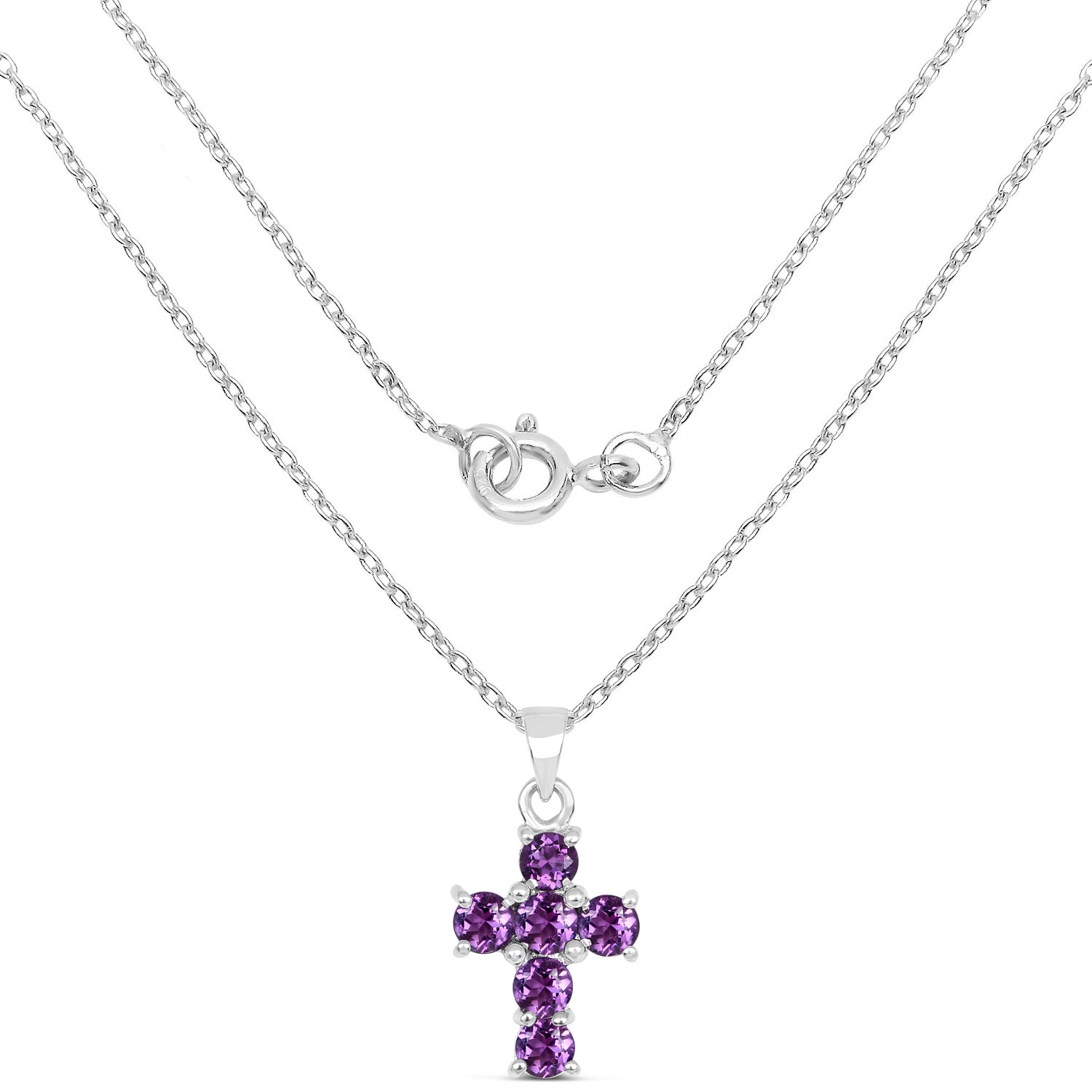 1.44 Carat Genuine Amethyst .925 Sterling Silver Pendant