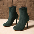 Women’s Suede High Heel Ankle Boots – Figure-Flattering Elegant Booties