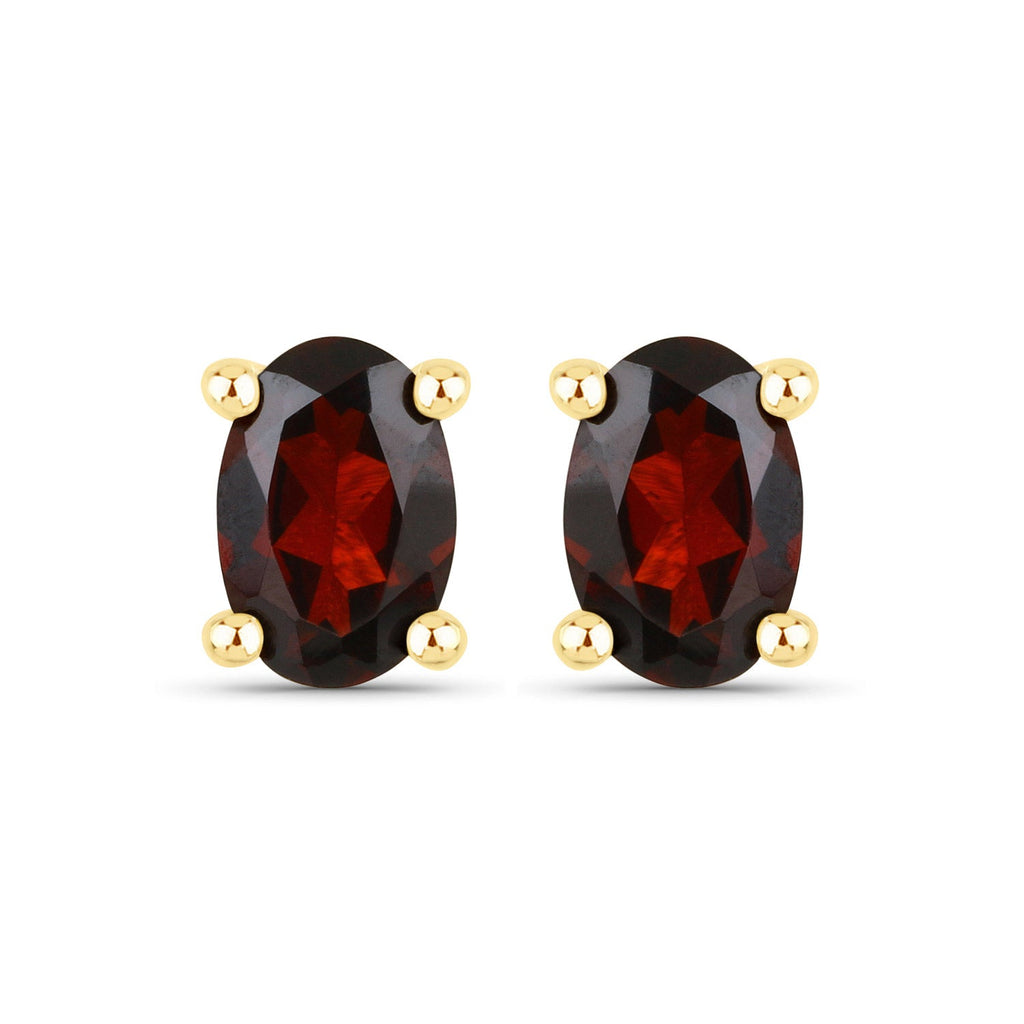 1.02 Carat Genuine Garnet .925 Sterling Silver Earrings