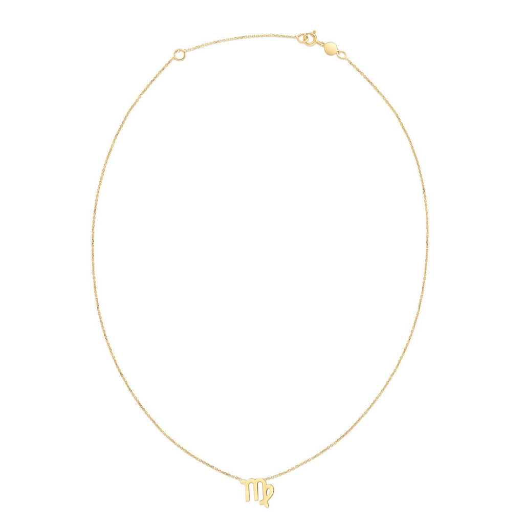 14K Yellow Gold Virgo Necklace