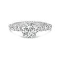 14K White Gold 3 1/5 Cttw Lab Grown Diamond Vintage Style Engagement Ring - Size 7