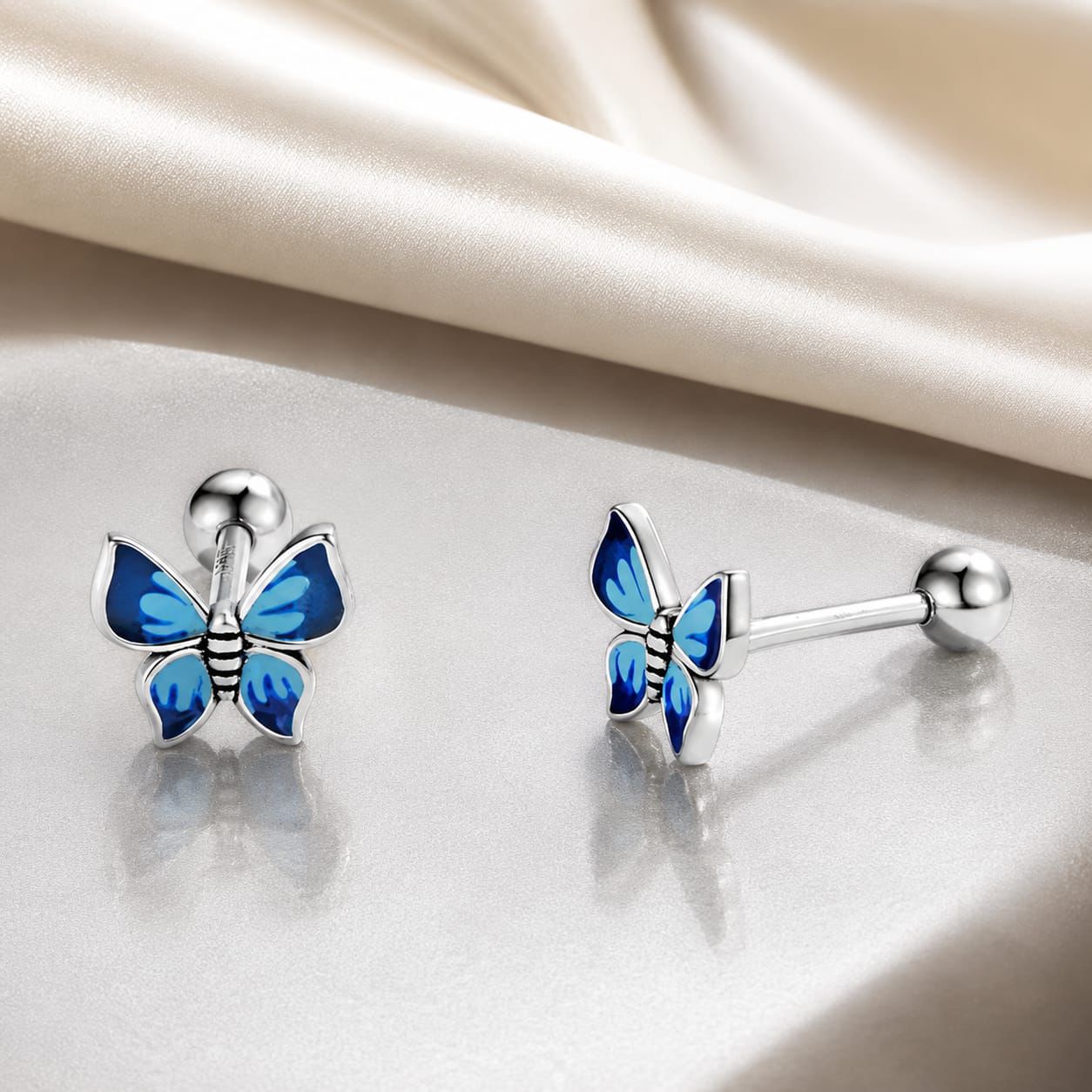S925 Sterling Silver Enamel Oxidized Earrings for Women