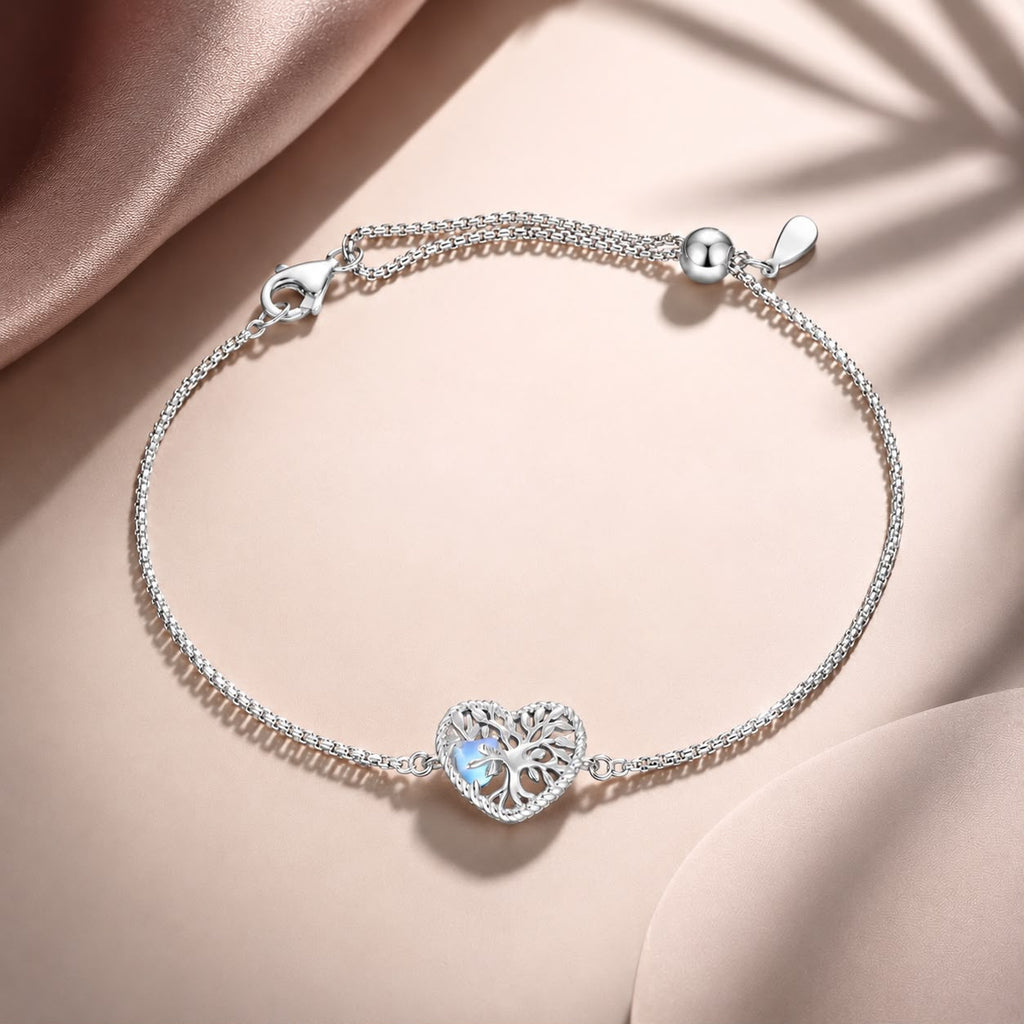 925 Sterling Silver Moonstone Bracelet for Women