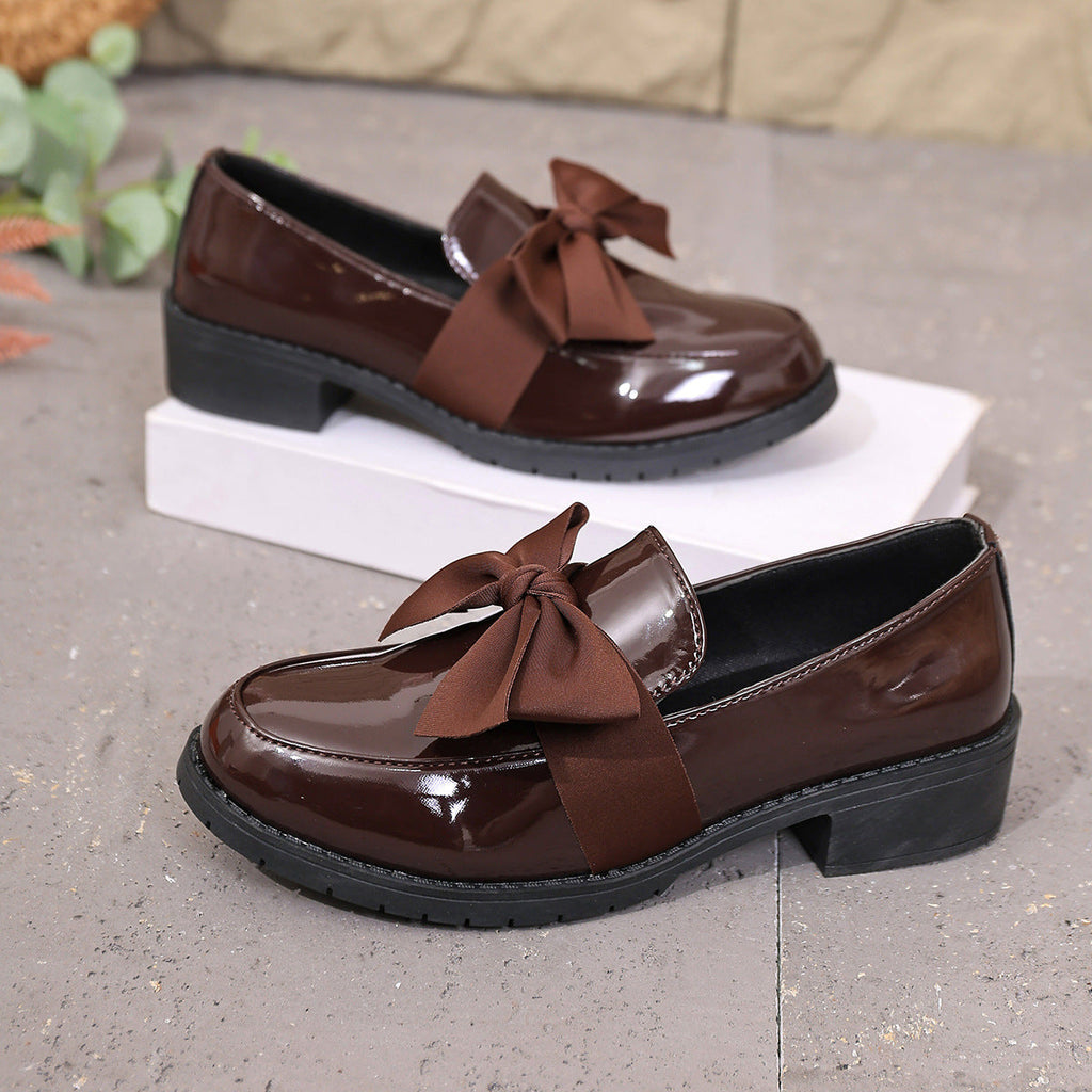 Women’s Plus Size Bow Knot Slip-On Loafers