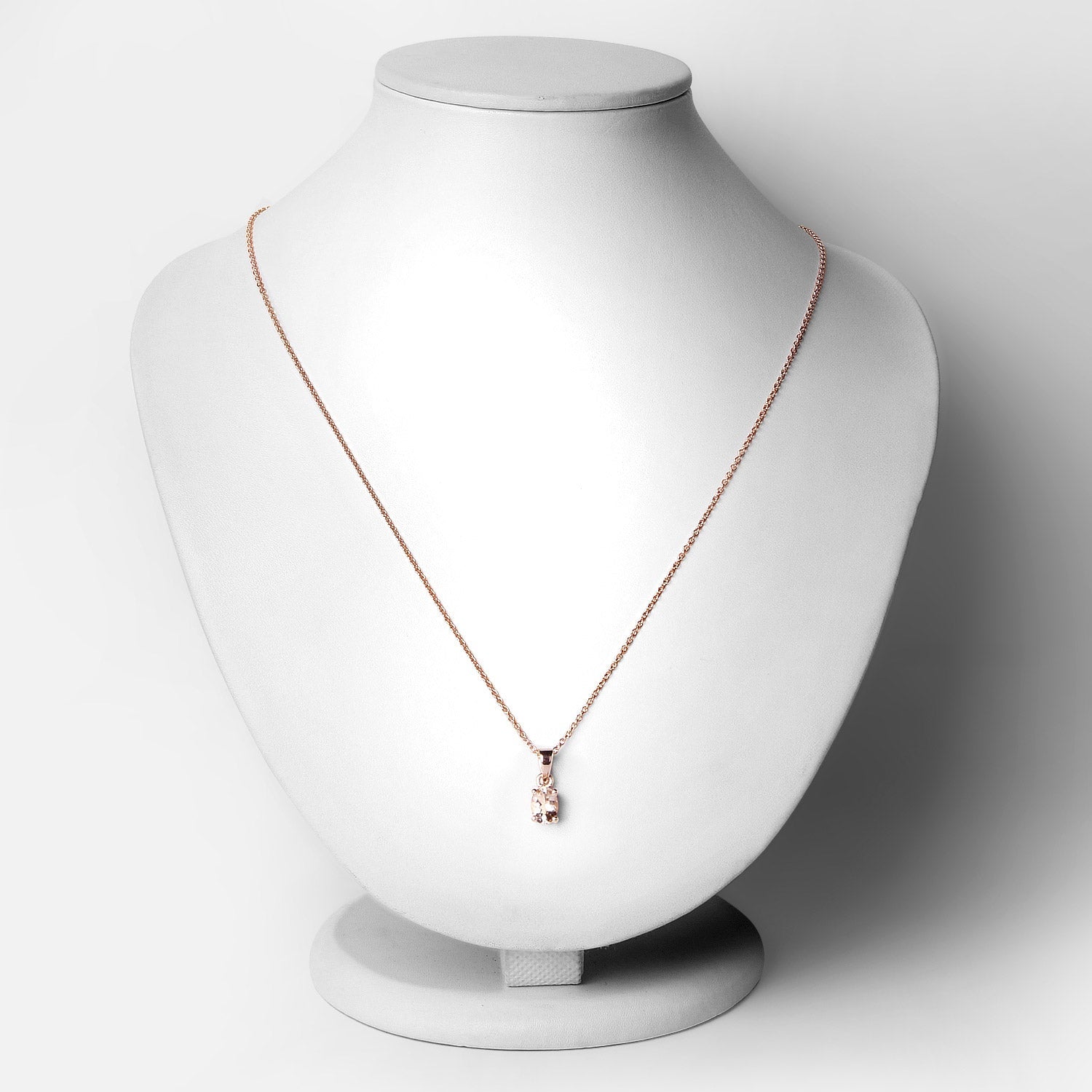0.70 Carat Genuine Morganite .925 Sterling Silver Pendant