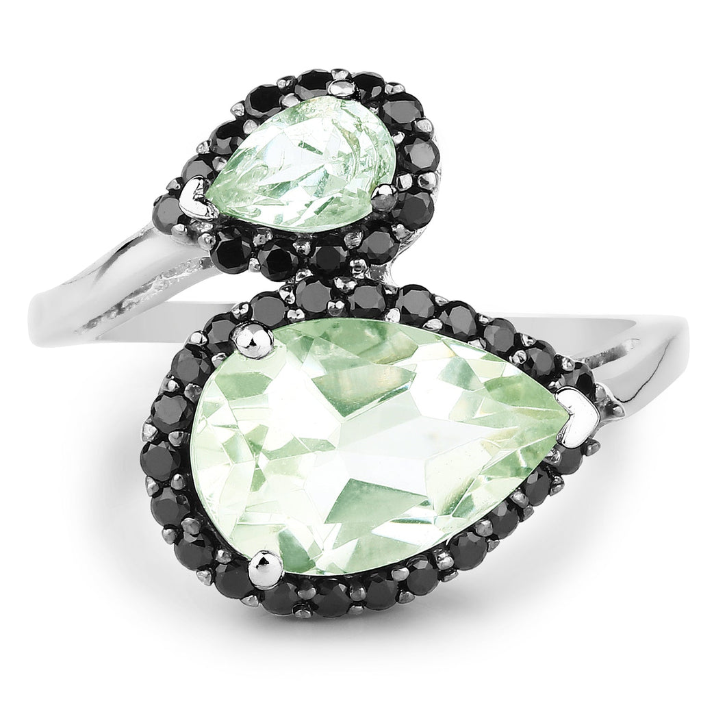3.42 Carat Genuine Multi-Stone .925 Sterling Silver Ring