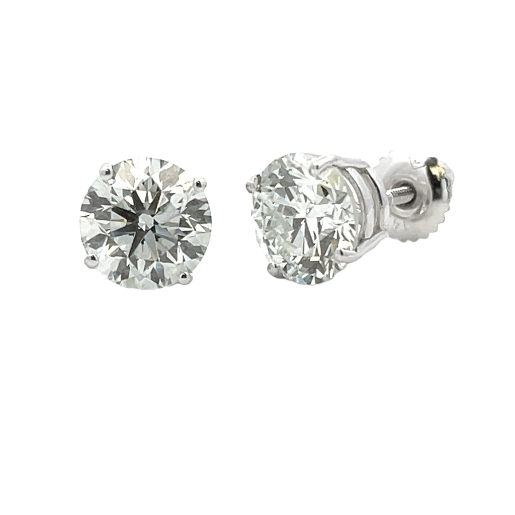 4.00ct Lab Grown Diamond Stud Earrings 14K White Gold