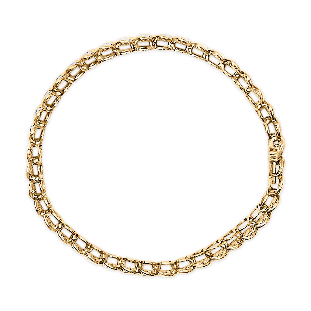 10K Yellow Gold 4.0 Cttw Diamond S-Link Bracelet