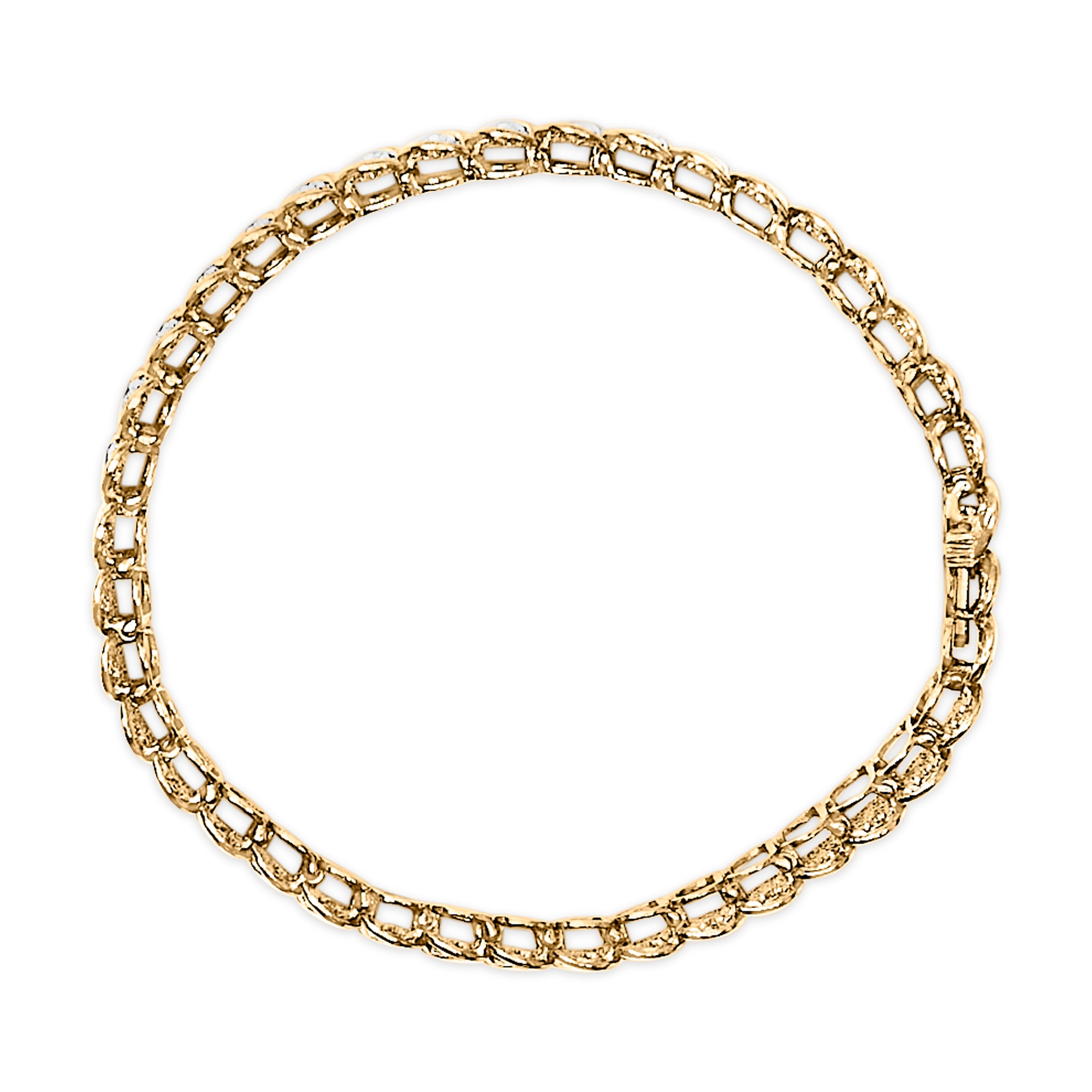 10K Yellow Gold 4.0 Cttw Diamond S-Link Bracelet