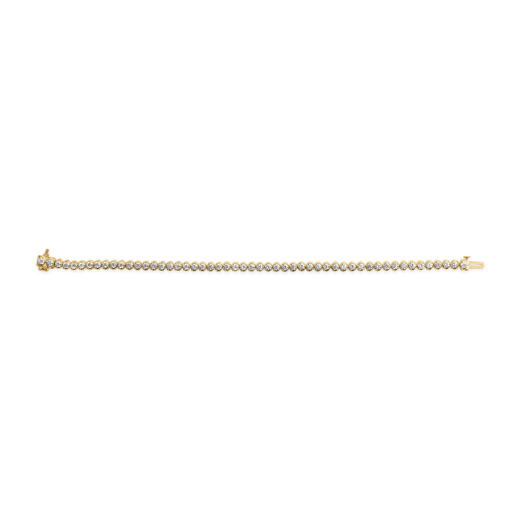 10K Yellow Gold 4.0 Cttw Lab Grown Diamond Tennis Bracelet