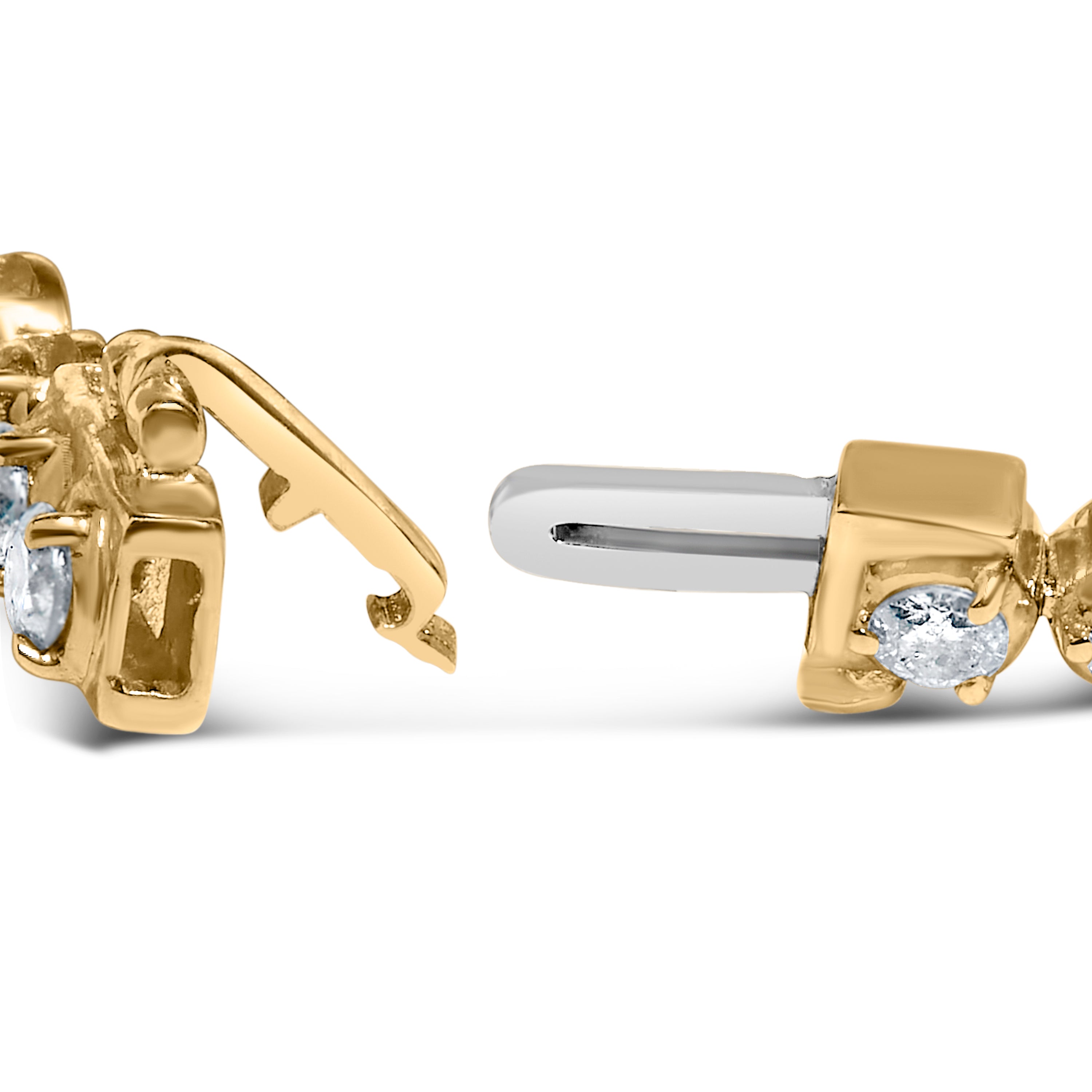 10K Yellow Gold 5.0 Cttw Diamond Tennis Bracelet