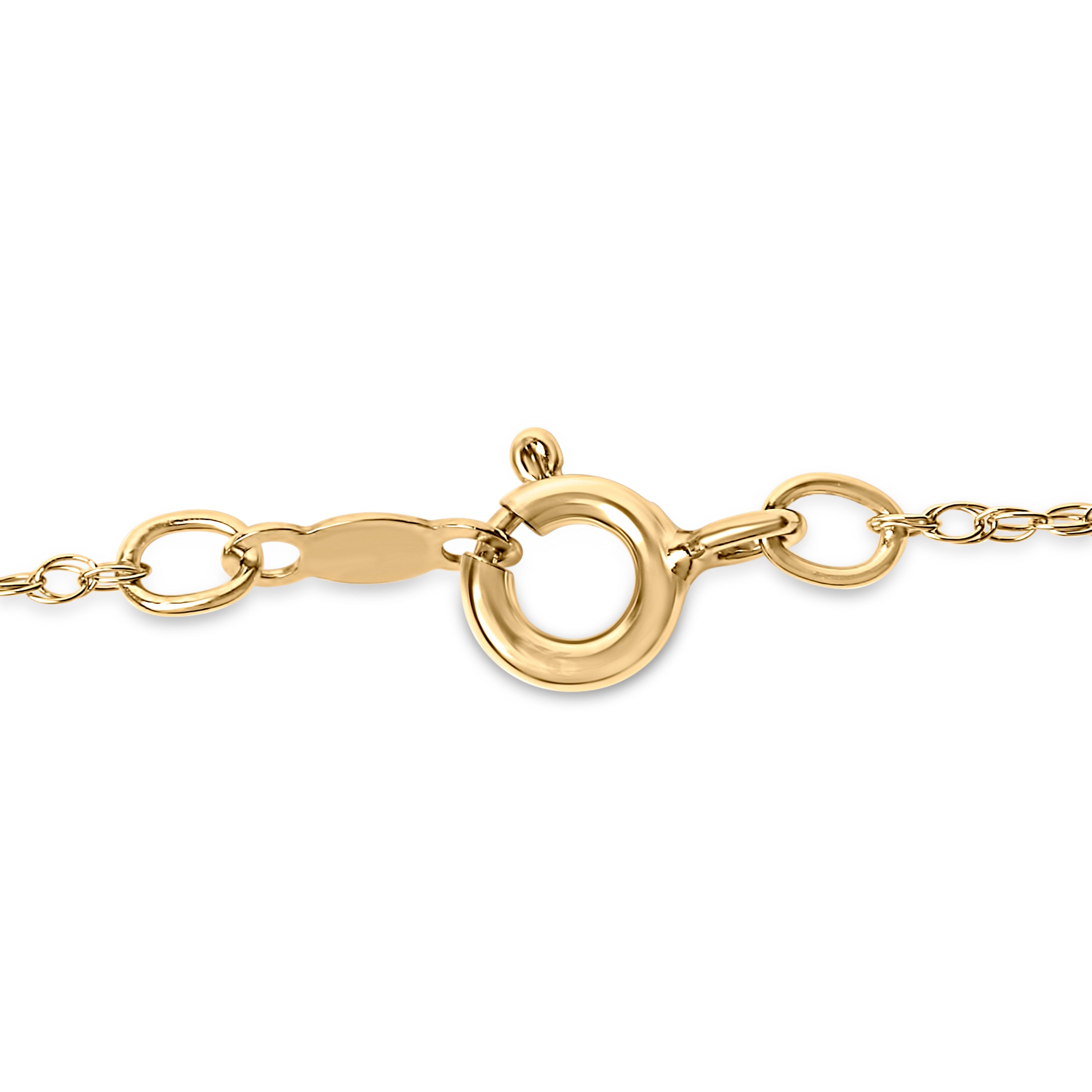 14K Yellow Gold Plated Silver 1/3 Cttw Diamond Evil Eye Station Bracelet