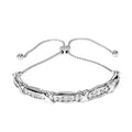 .925 Sterling Silver 1/10 Cttw Diamond X Link Bolo Bracelet (I-J Color, I2-I3 Clarity)
