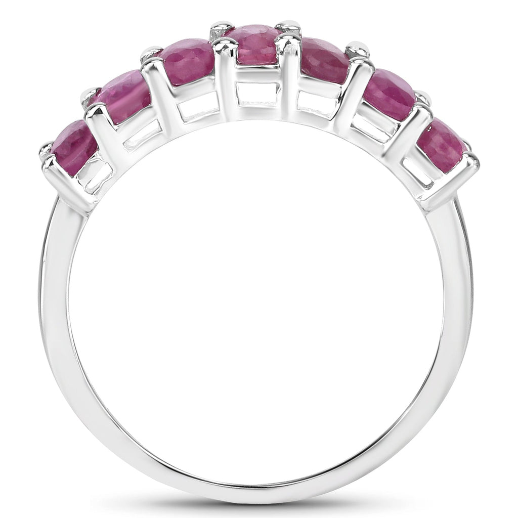 1.89 Carat Genuine Ruby .925 Sterling Silver Ring