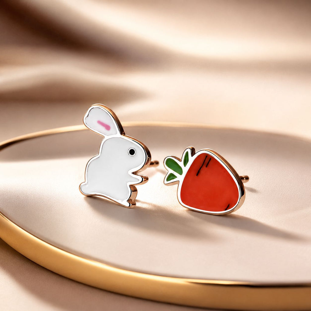 925 Sterling Silver Earrings with Enamel Process for Women