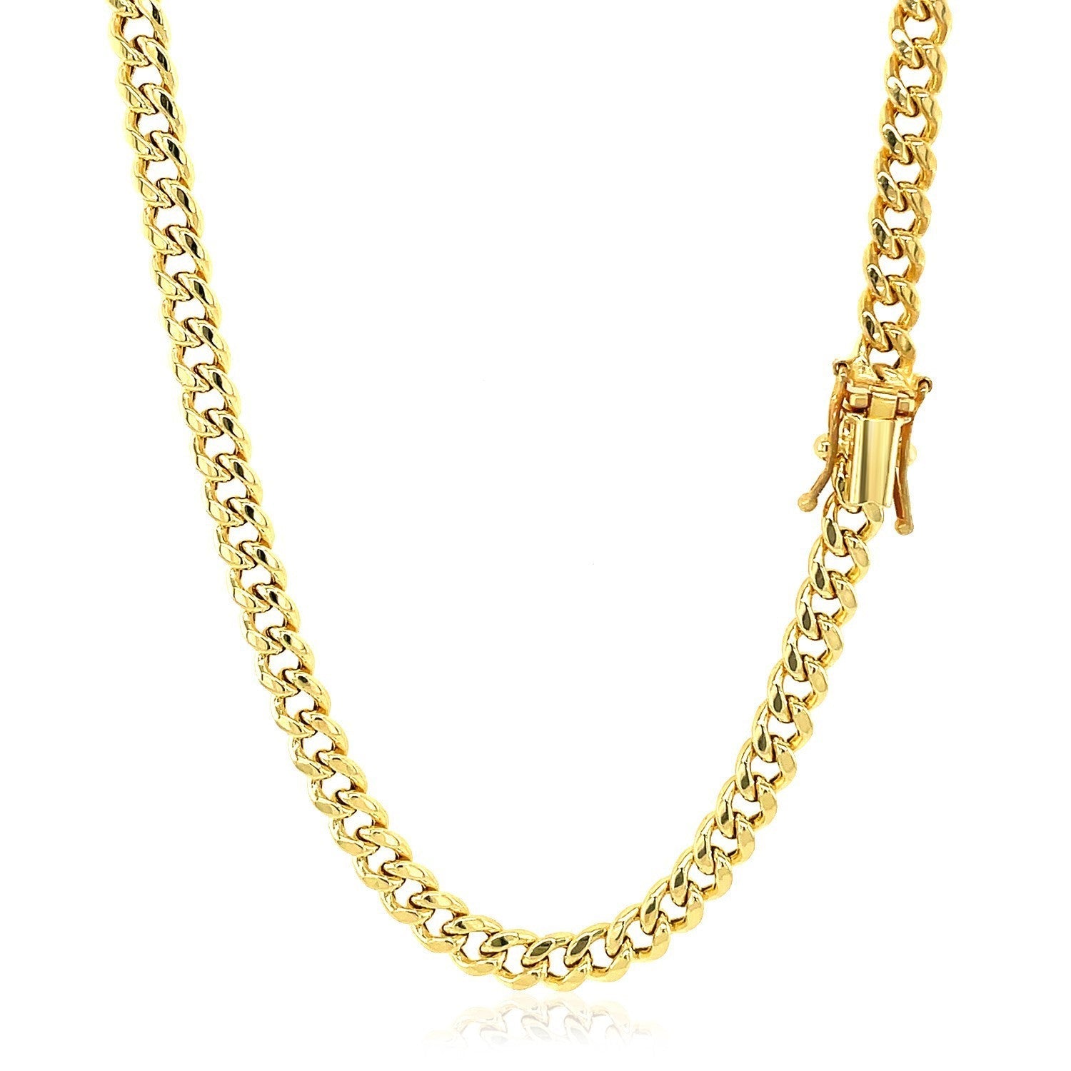 10k Yellow Gold Semi-Solid Miami Cuban Chain (4.50 mm)