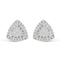 14K White Gold 1/2 cttw Trillion Shaped Diamond Stud Earrings (H-I Color, SI2-I1 Clarity)