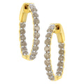 10K Yellow Gold-Plated Sterling Silver Diamond Hoop Earrings (2 cttw, K-L Color, I2-I3 Clarity)