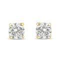 14K Yellow Gold 1.0 Cttw Lab Grown Diamond Solitaire Stud Earrings