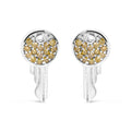 925 Sterling Silver 1/6ct TDW  Yellow Treated  Diamond Charm Earrings